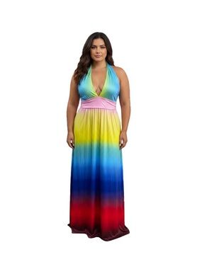 Fun in the summer rainbow dress